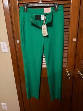Alex Marie Bright Emerald Cropped Dress Pants